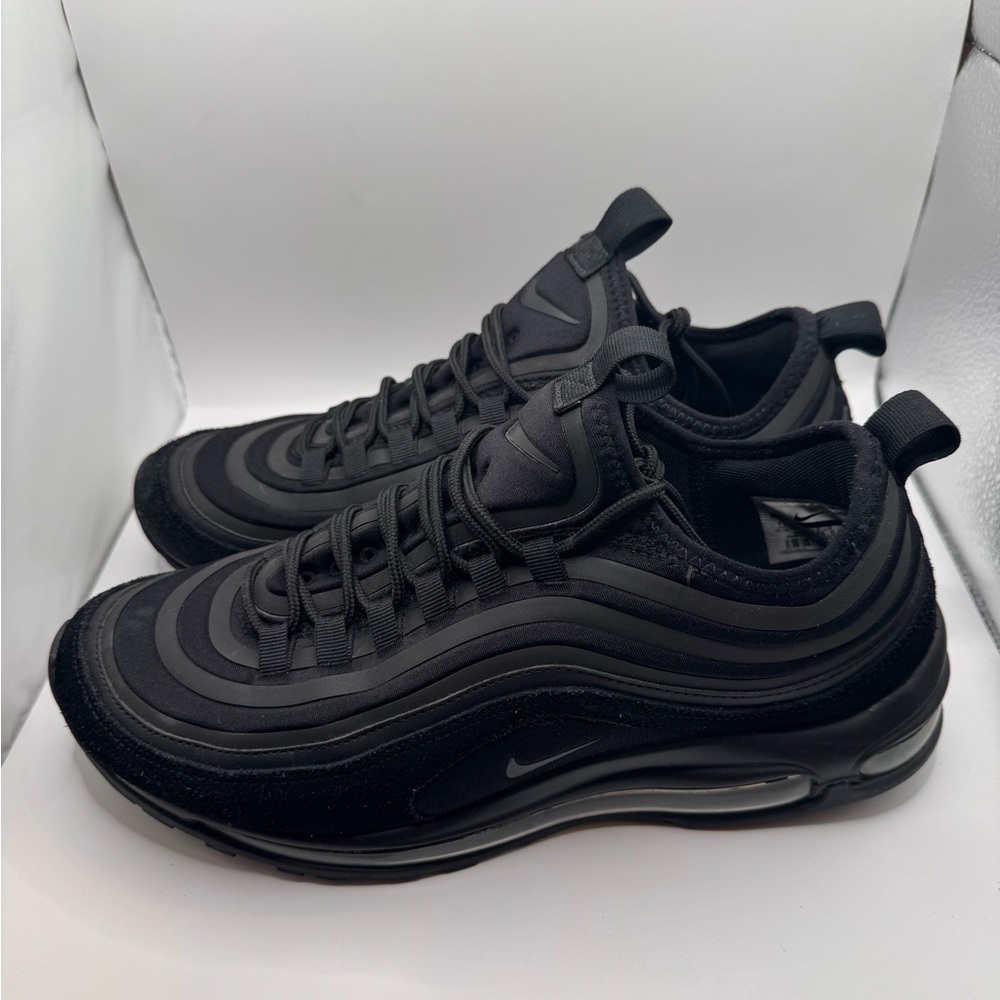RARE Nike Men's Air Max 97 Ultra 17 SE Triple Black Suede Sneakers 924452-001